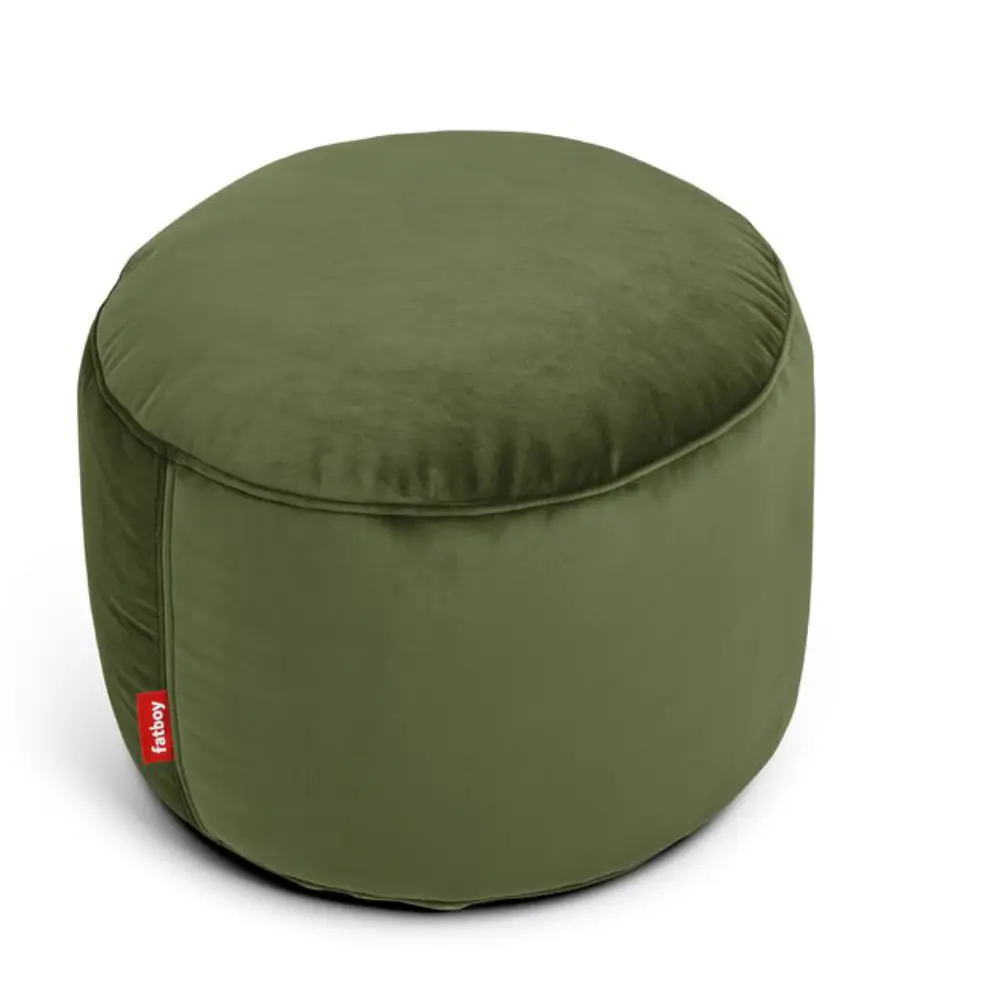 recycled point velvet sittpuff deep green