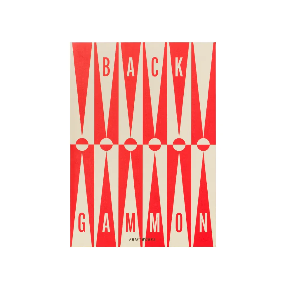 Backgammon Art of Red/Cream