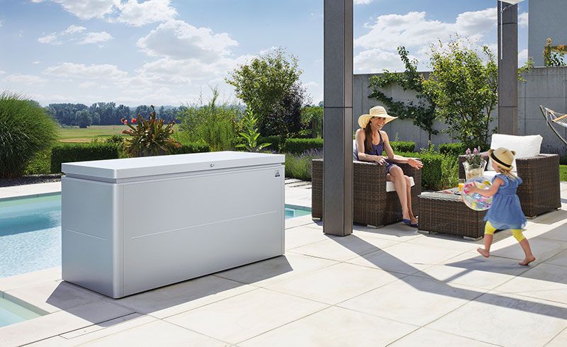 Loungebox 160 cm silver